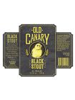 Old canary black stout label